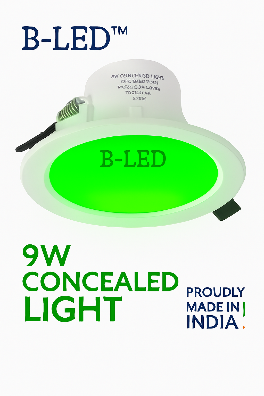 B-LED 9W CONCEALED LIGHT PACK OF 4 GREEN&BLUE