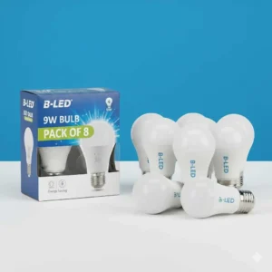 B-LED 9W LED BULB PACK OF 8
