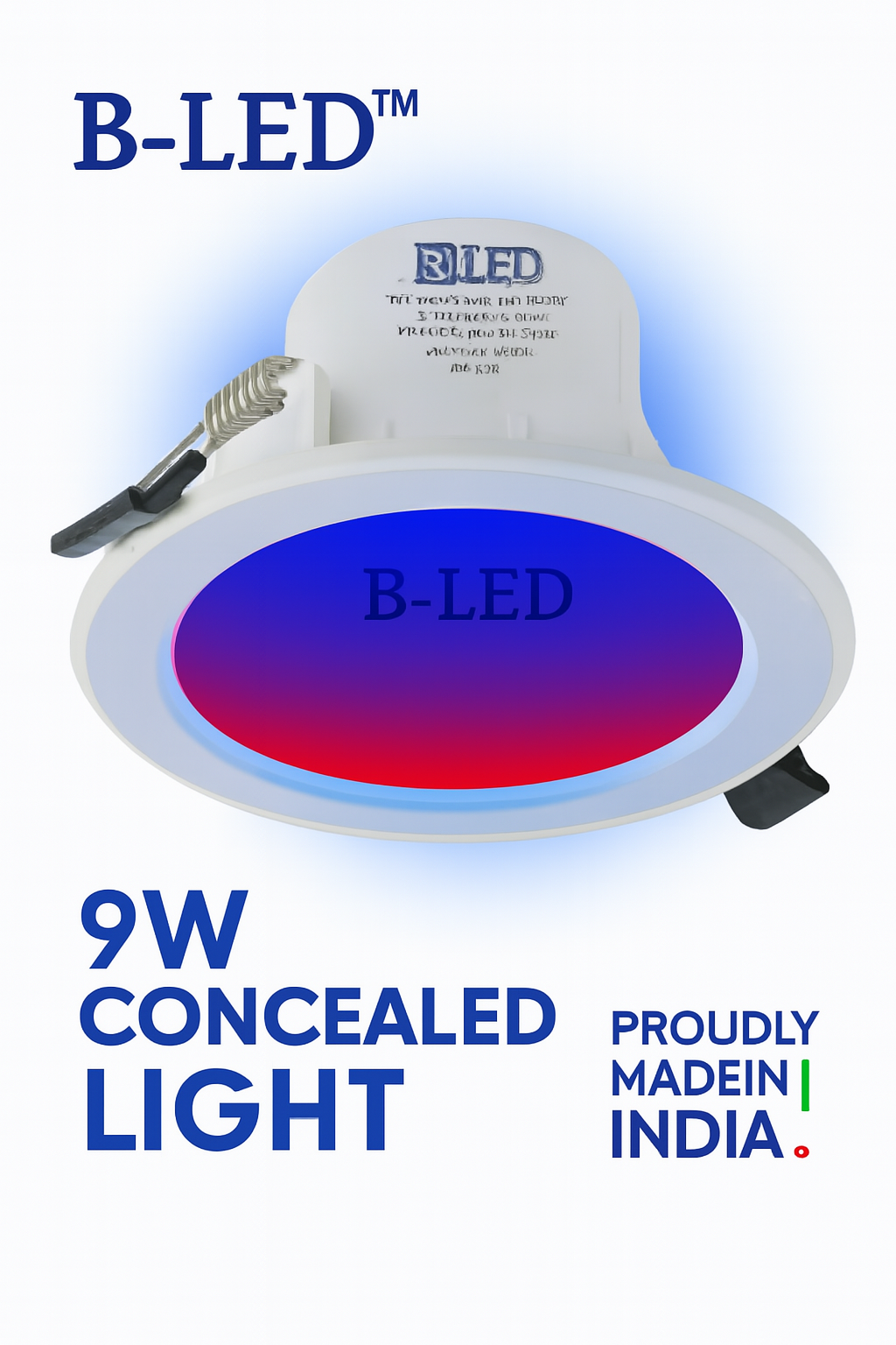 B-LED 9W CONCEALED LIGHT PACK OF 4 GREEN&BLUE