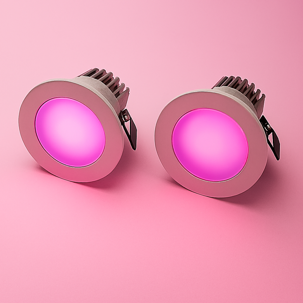 B-LED Premium 2″ Round LED Concealed Light (PINK)( Pack Off 2)