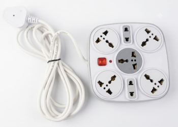 7-in-1 Universal Socket Spike Guard & Surge Protector with Long Power Cord